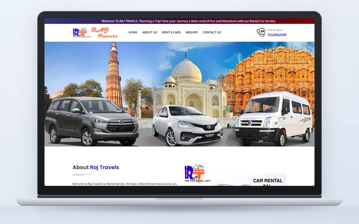 Raj Travels - Website by Avdhoot Solutions