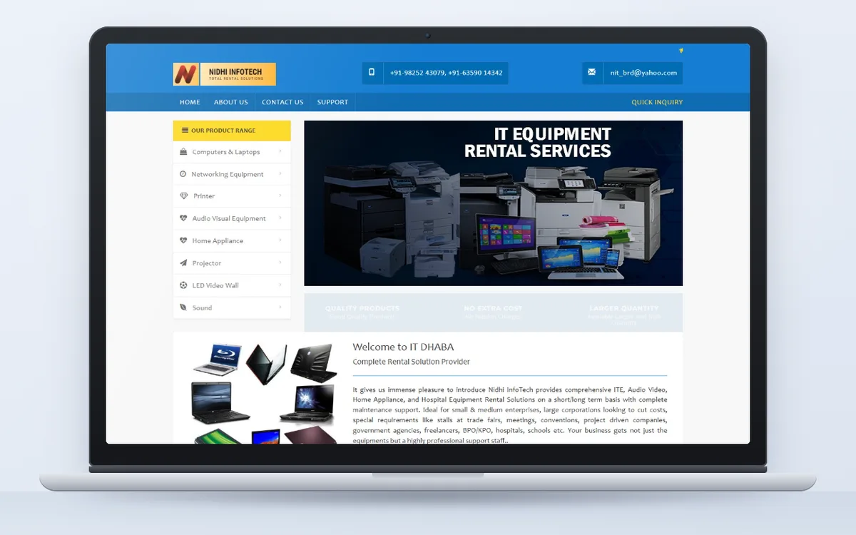 Nidhi Infotech - Website by Avdhoot Solutions