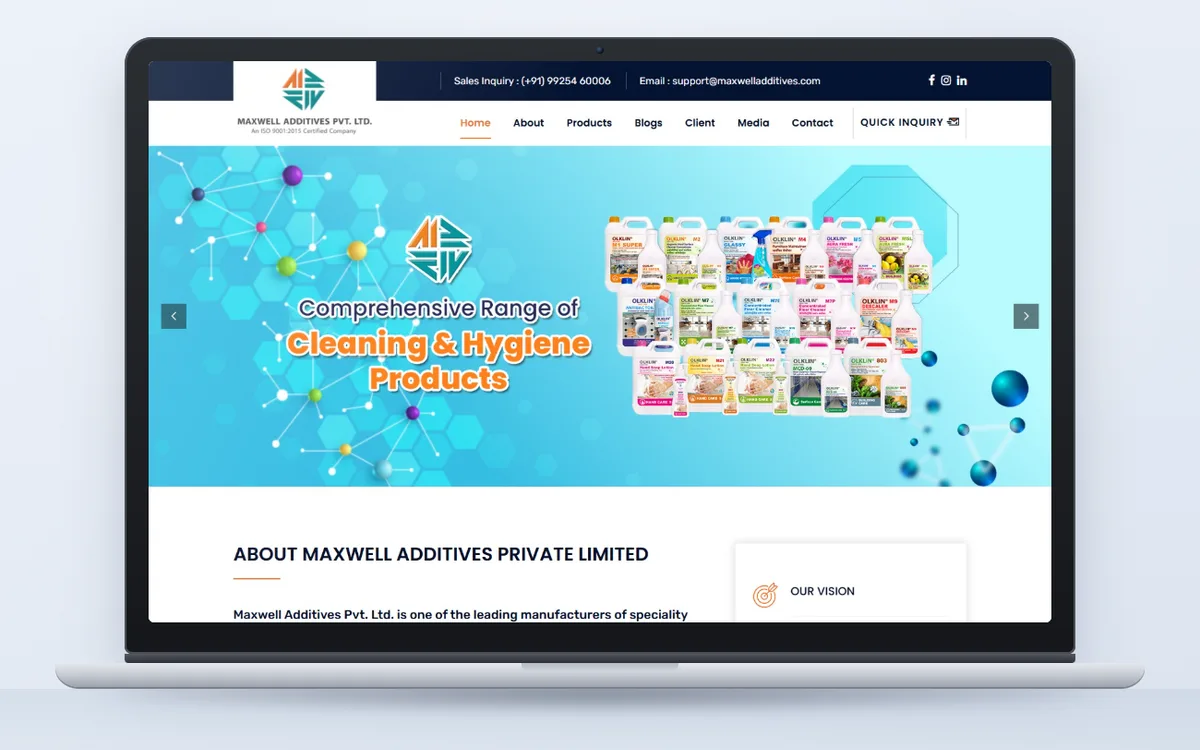 Maxwell Additives - Website by Avdhoot Solutions