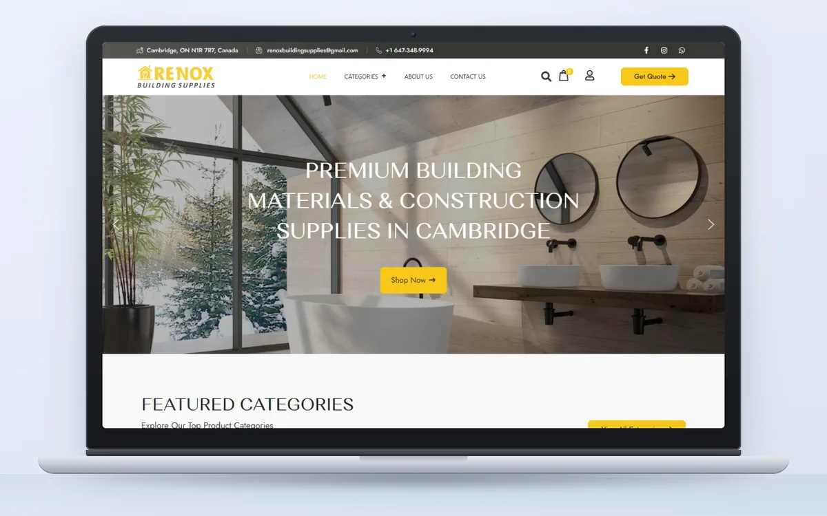 Renox Building Supplies - Website by Avdhoot Solutions