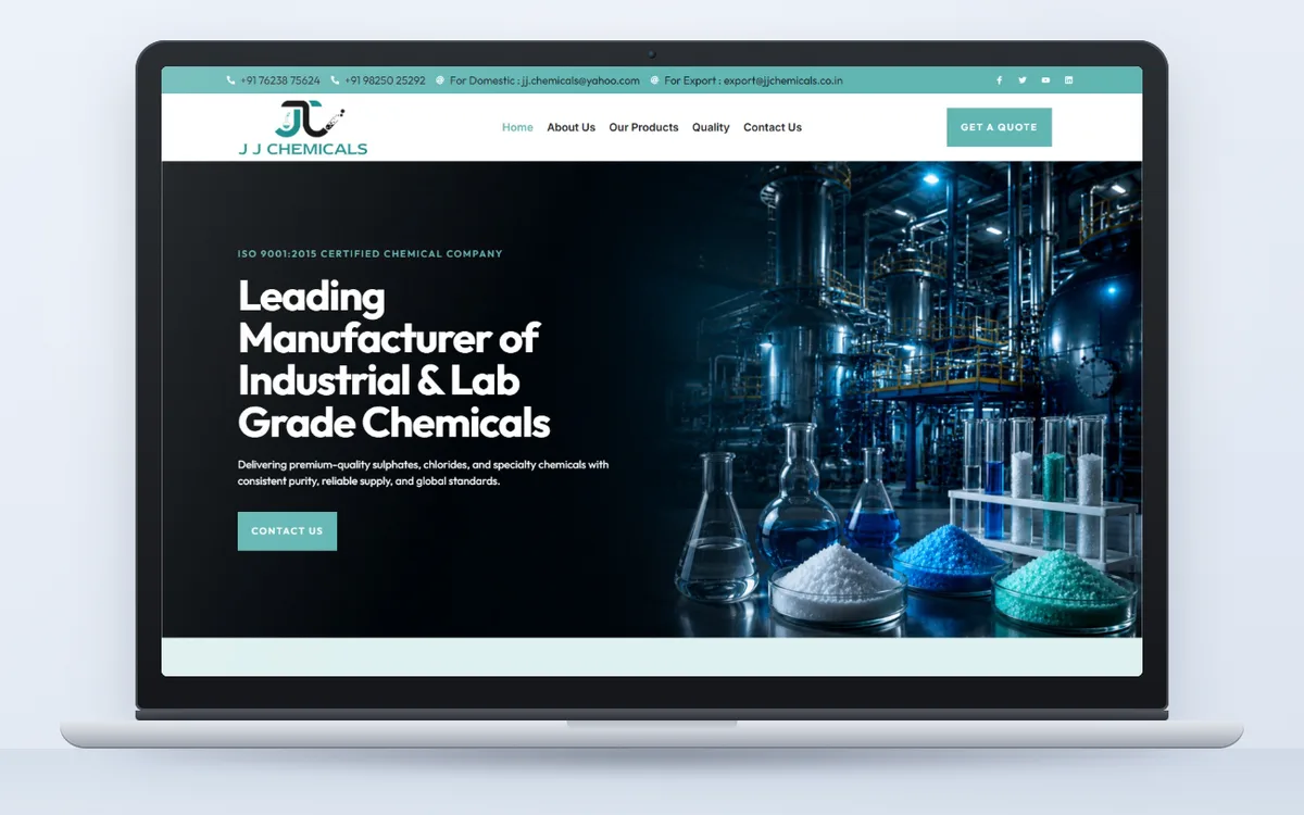 J J Chemicals - Website by Avdhoot Solutions