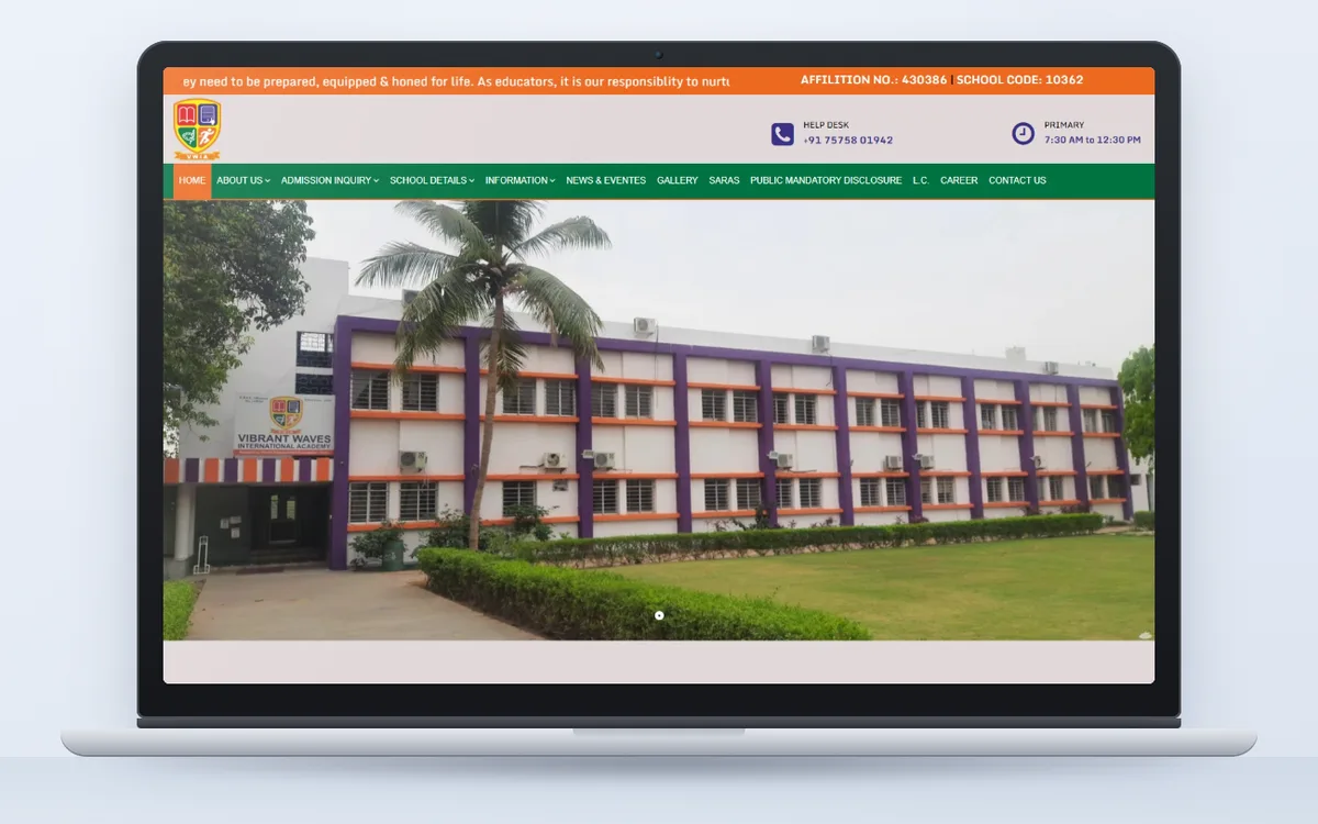 Vibrant Waves International Academy - Website by Avdhoot Solutions