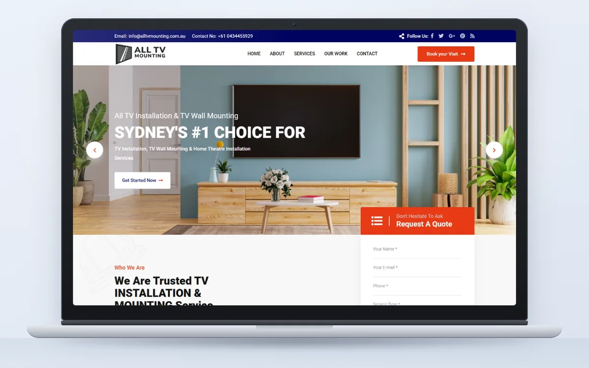 All Tv Mounting - Website by Avdhoot Solutions