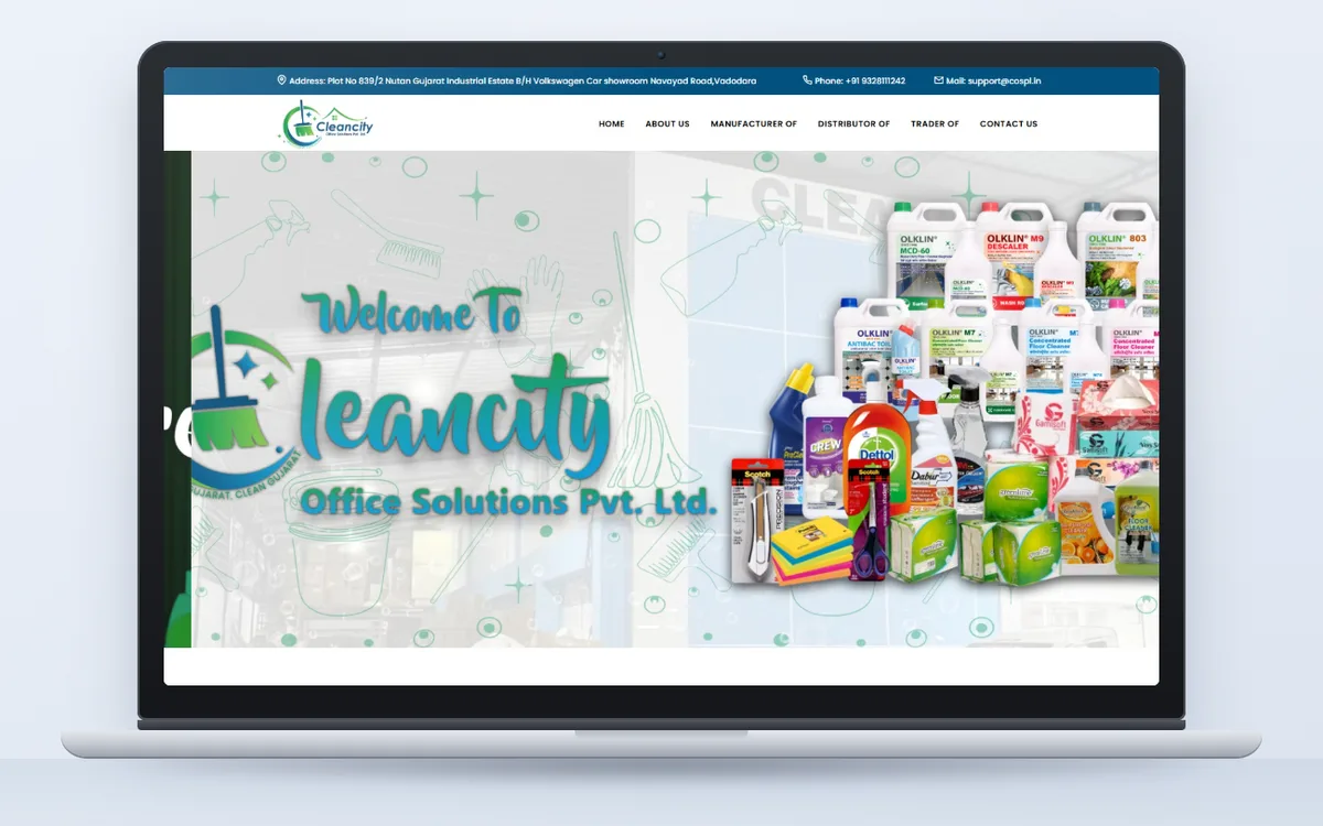 Cleancity - Website, E-commerce by Avdhoot Solutions