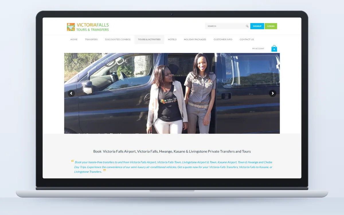 Victoria Falls Tours and Travels - Website by Avdhoot Solutions