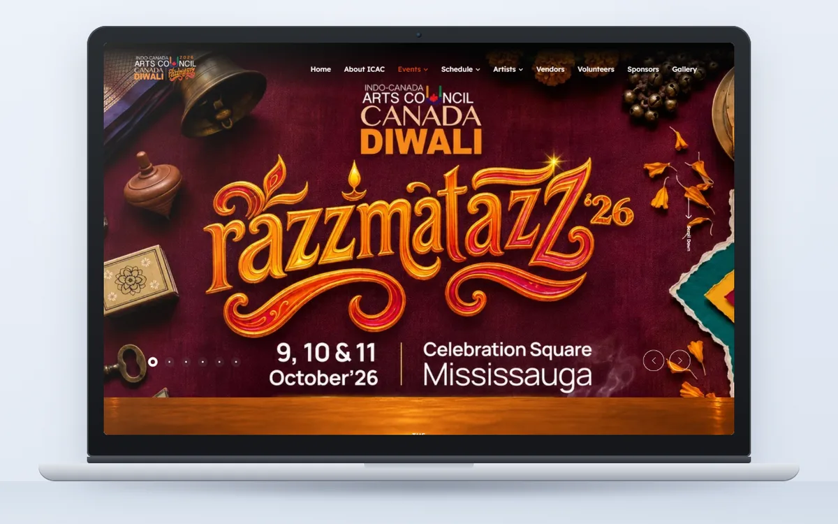 ICAC Canada Diwali - Website by Avdhoot Solutions
