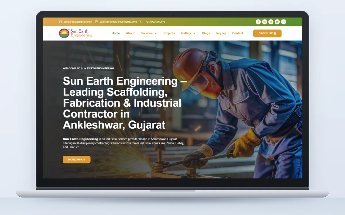 Sun Earth Engineering - Website by Avdhoot Solutions