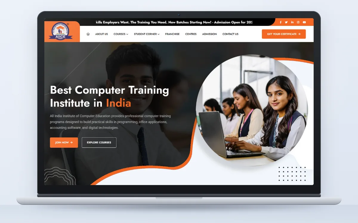AIICE INDIA - Website by Avdhoot Solutions