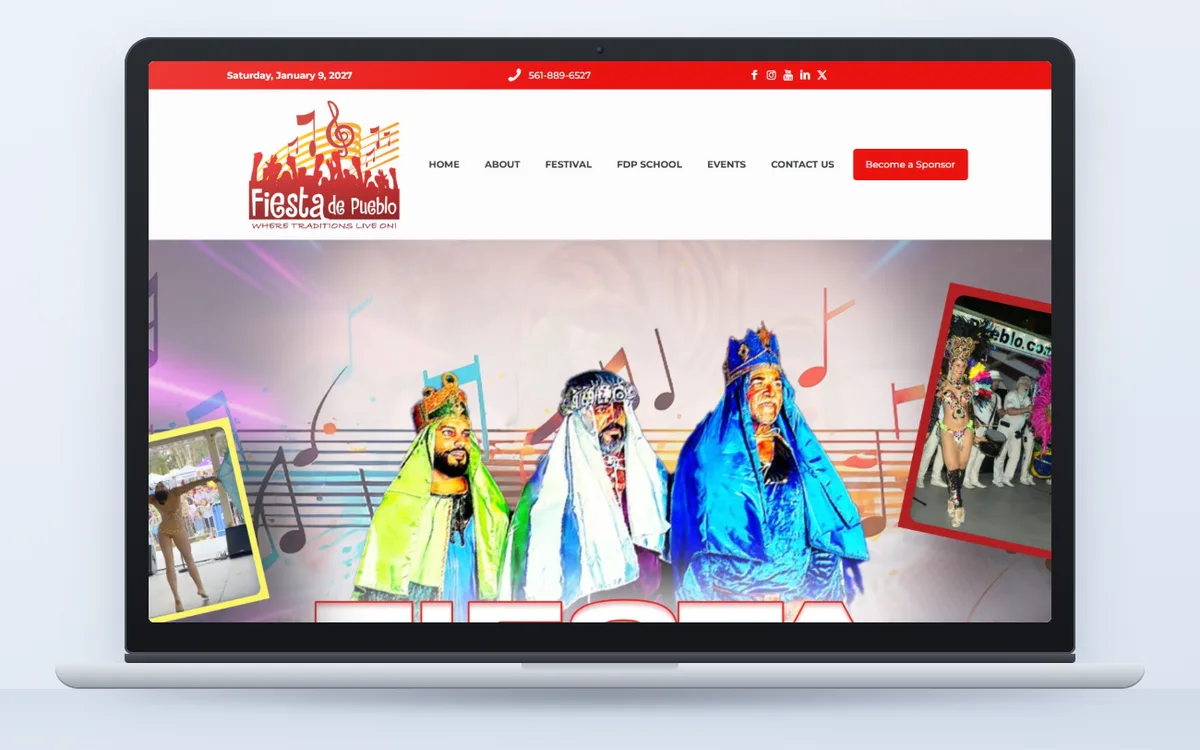 Fiesta De Pueblo USA - Website by Avdhoot Solutions