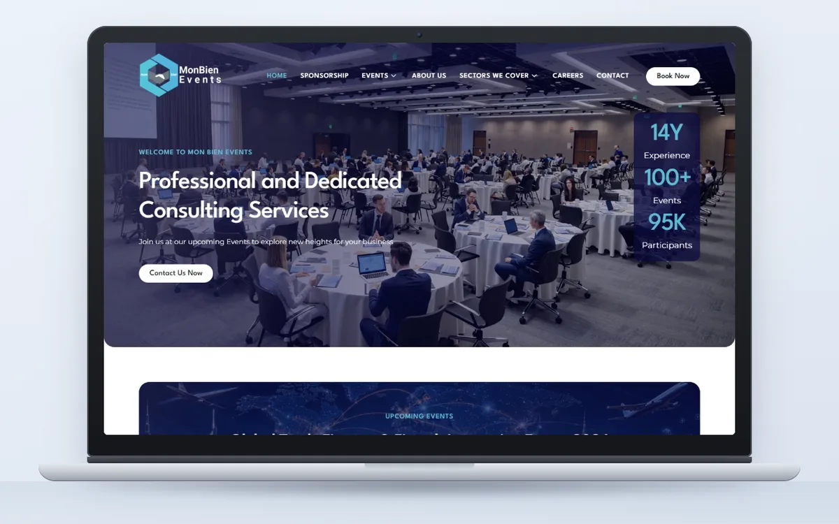 Monbien Events - Website by Avdhoot Solutions