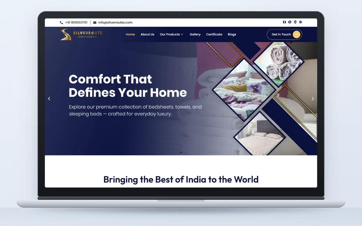 Silverroute International - Website, E-commerce by Avdhoot Solutions