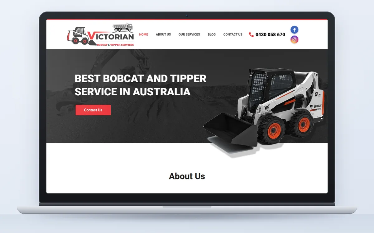 Victorian Bobcat - Website by Avdhoot Solutions