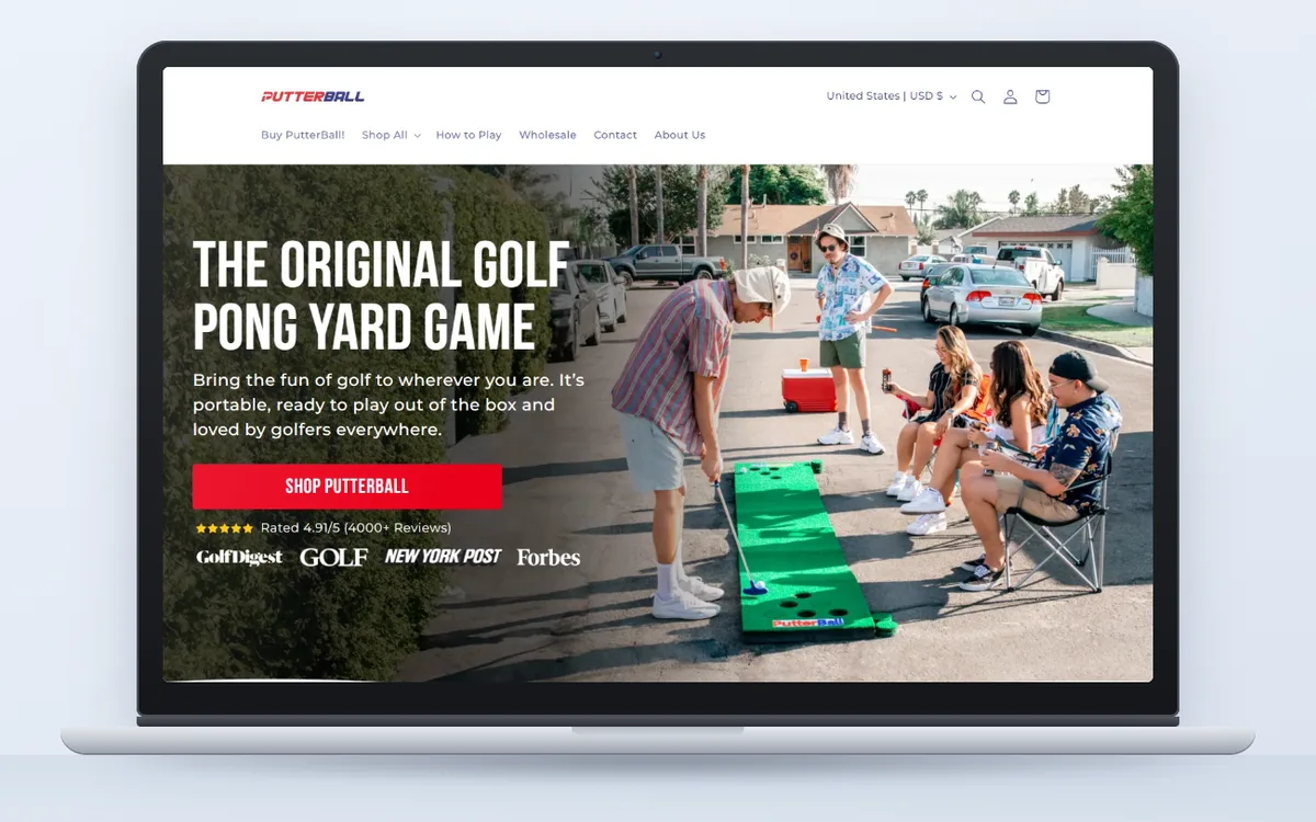 Putterball Game - E-commerce by Avdhoot Solutions