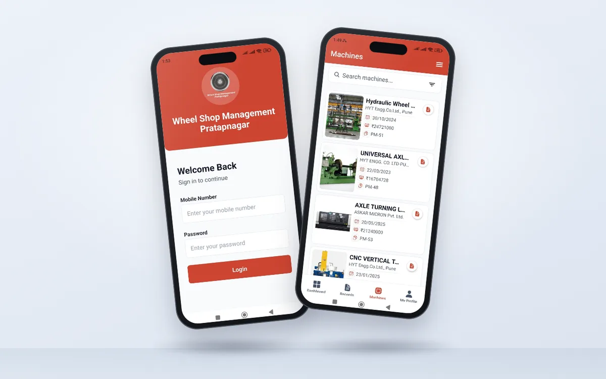 Wheel Shop & CTRB Shop - IRCTC Pratap Nagar Loco Shed - Mobile Apps by Avdhoot Solutions