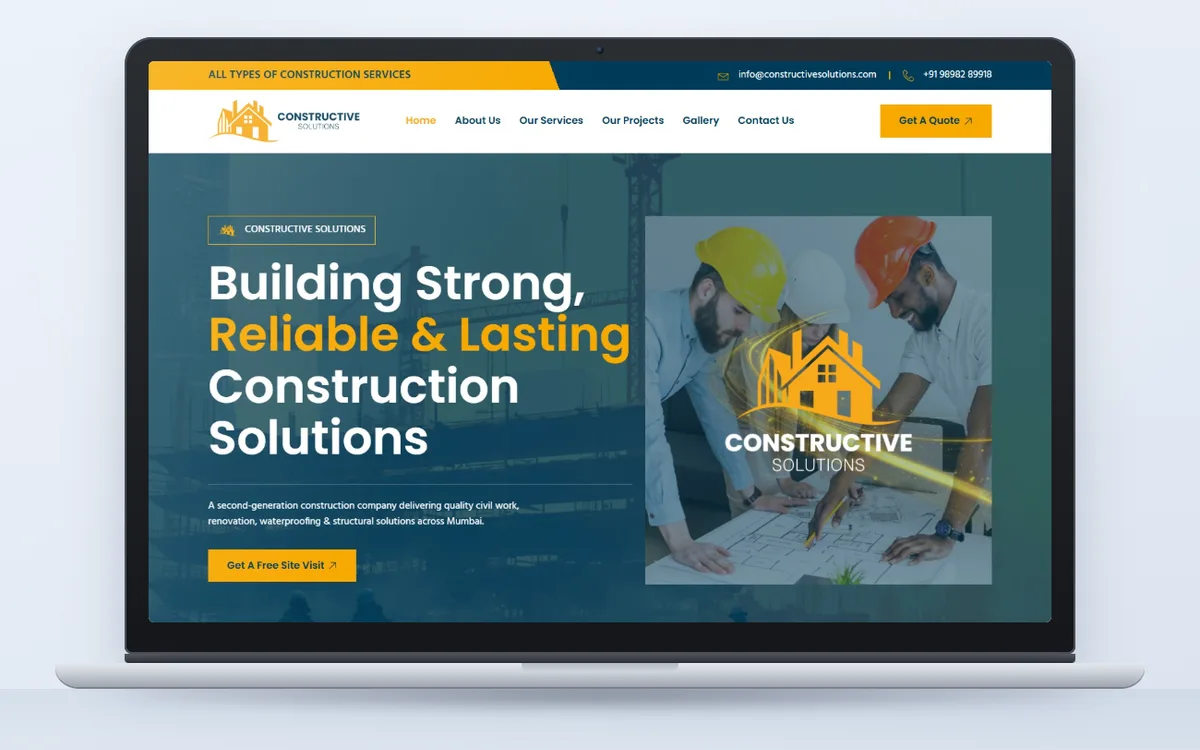 Constructive Solutions - Website by Avdhoot Solutions