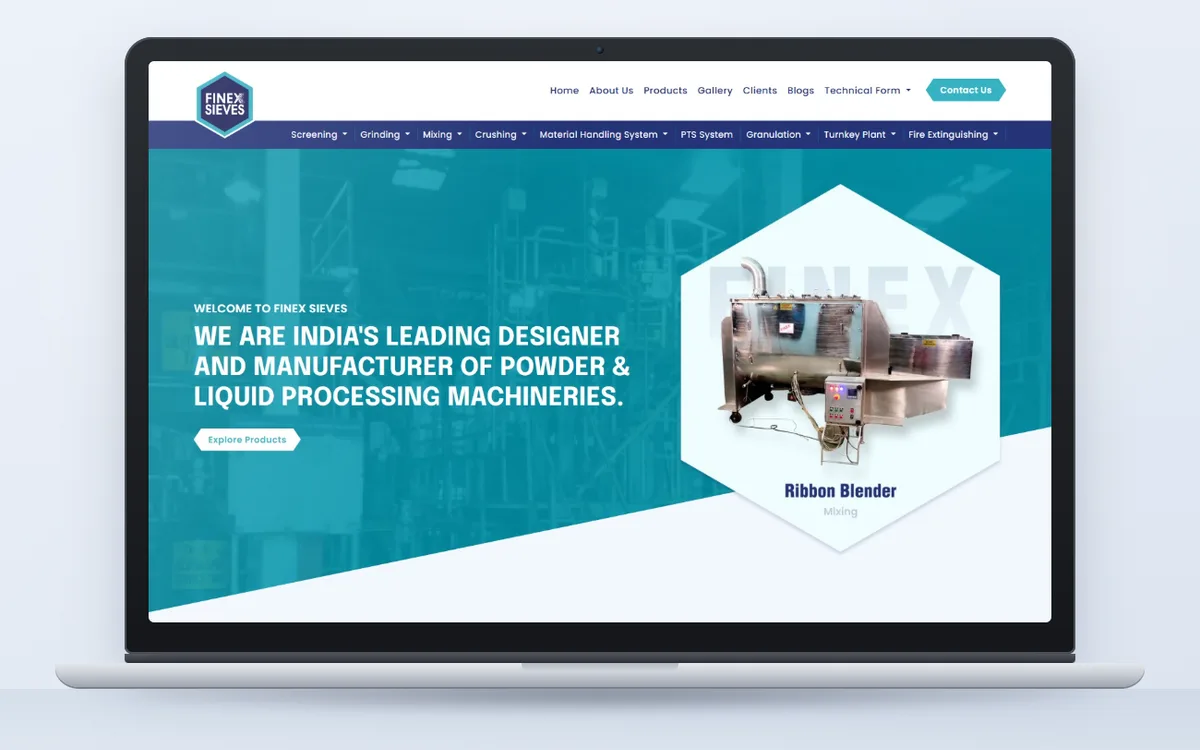 Finex Sieves - Website by Avdhoot Solutions