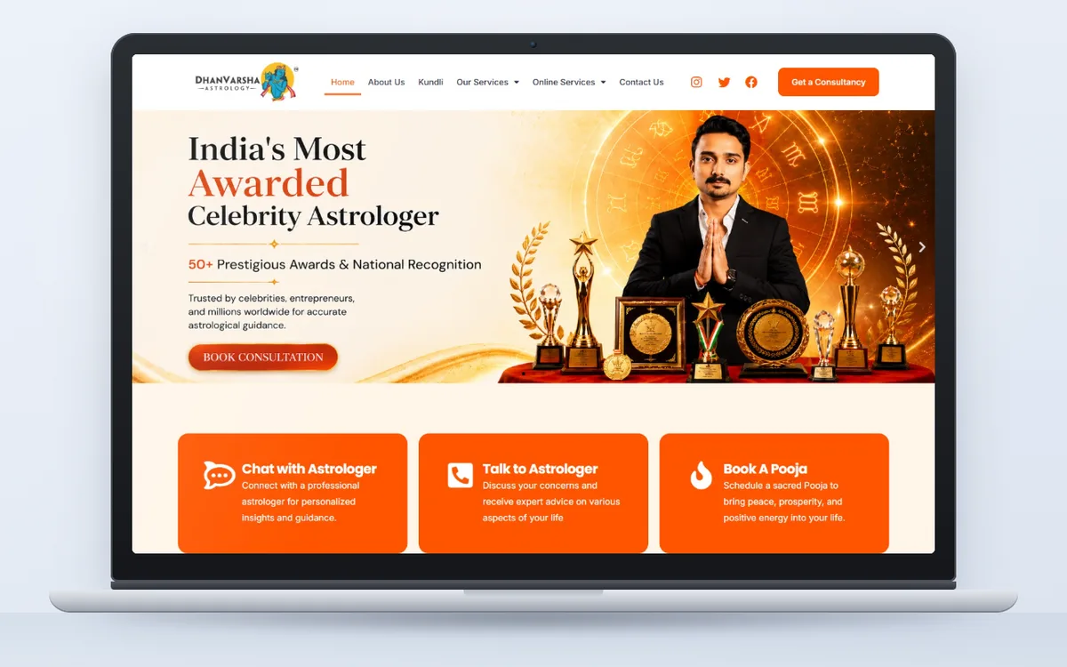 Dhanvarsha Astrology - Website by Avdhoot Solutions