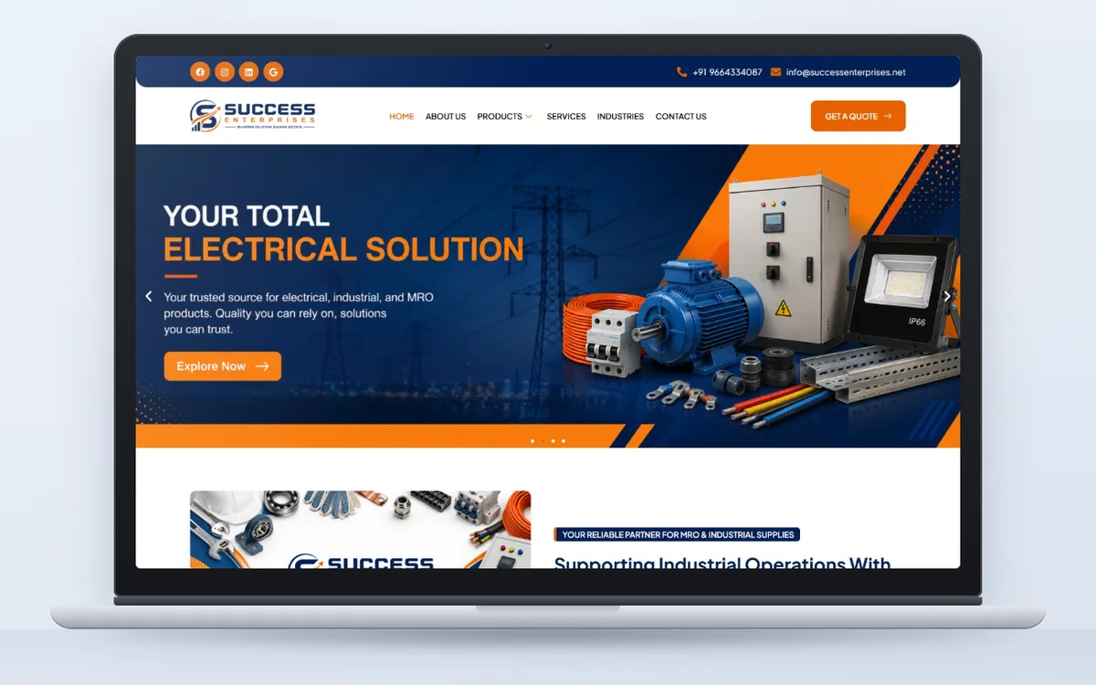 Success Enterprises - Website by Avdhoot Solutions
