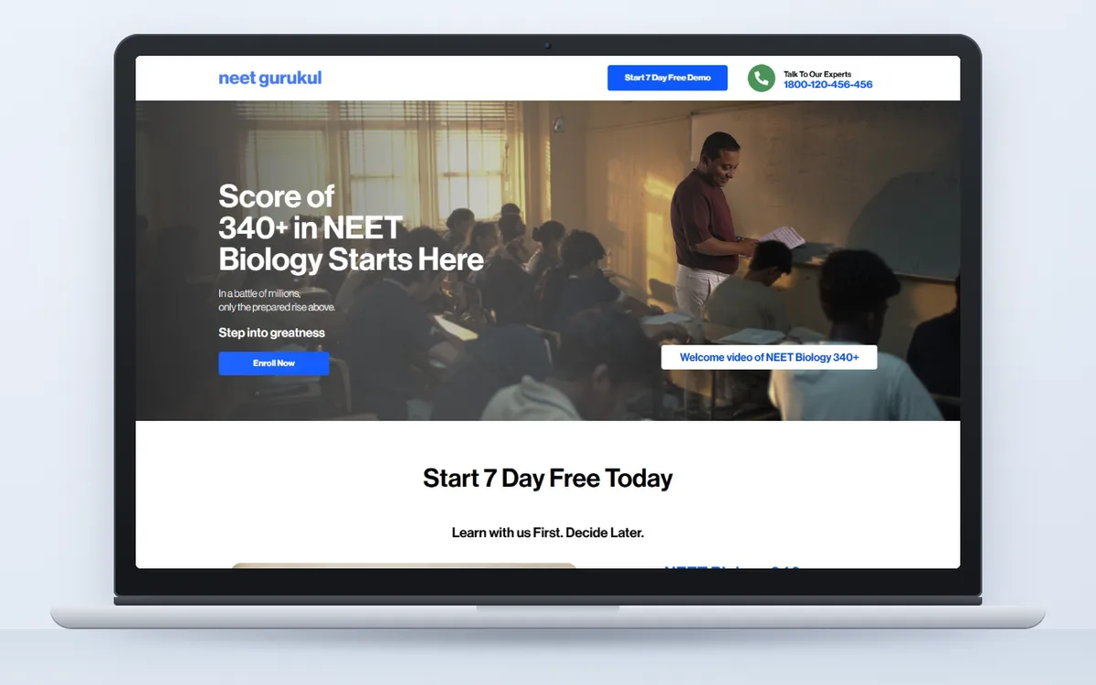 Neet Gurukul - Website by Avdhoot Solutions