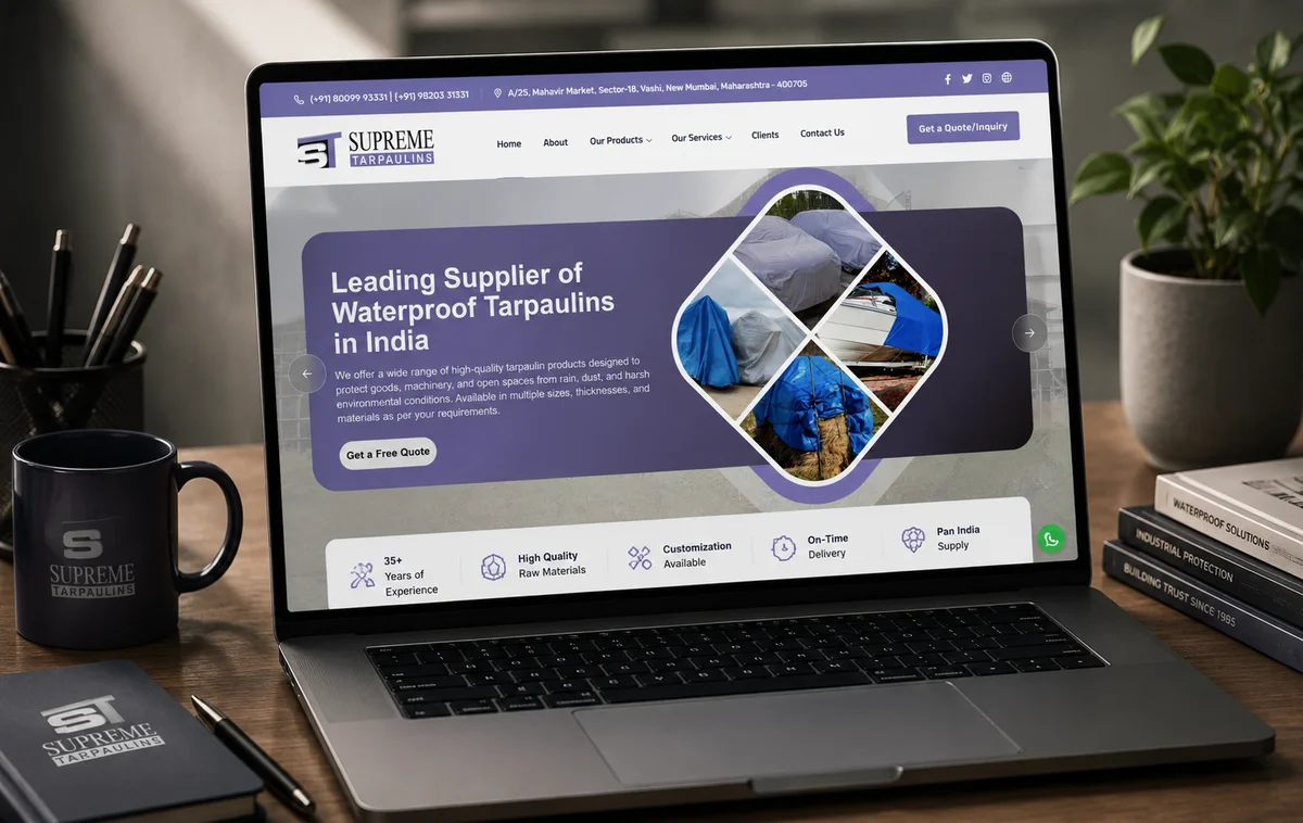 Supreme Tarpaulins - Website by Avdhoot Solutions