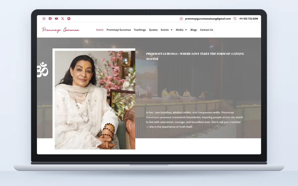 Premmayi Gurumaa - Website by Avdhoot Solutions