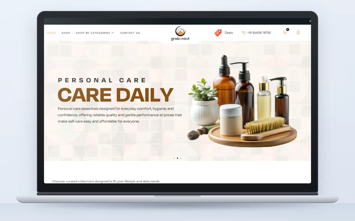 Grab & Next - Website, E-commerce by Avdhoot Solutions