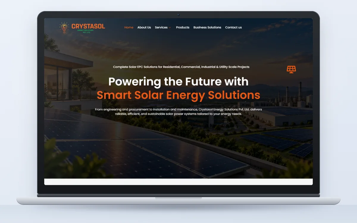 Crystasol Energy Solutions Pvt Ltd - Website by Avdhoot Solutions