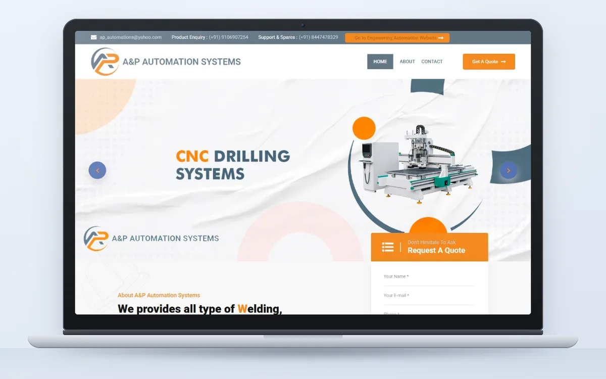 A&P Automation - Website by Avdhoot Solutions