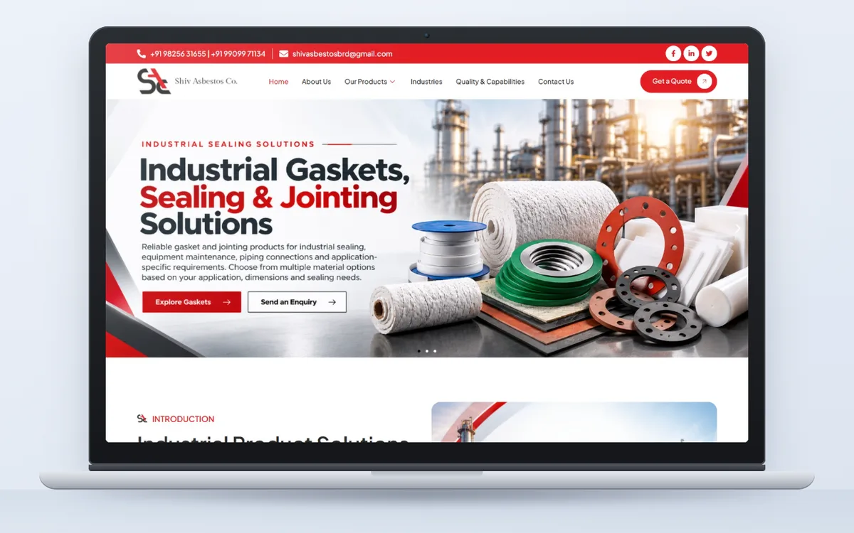 Shiv Asbestos Co - Website by Avdhoot Solutions