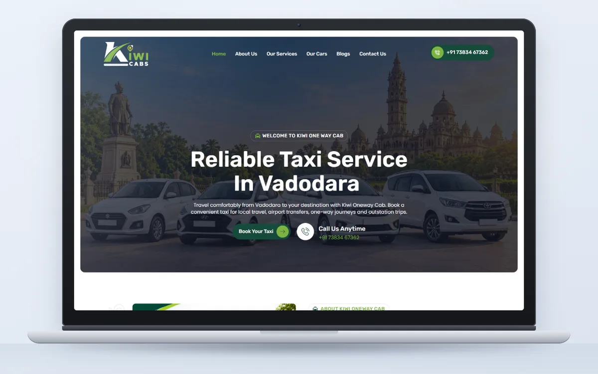 Kiwi Oneway Cab - Website by Avdhoot Solutions