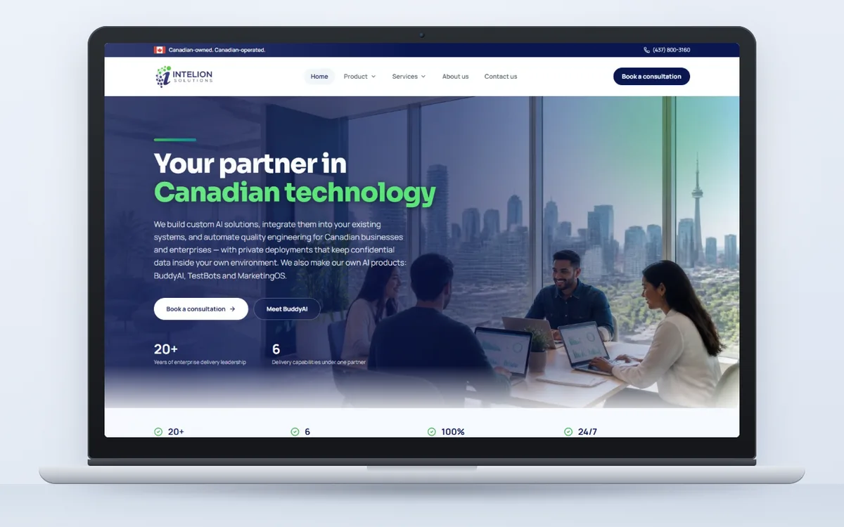 Intellion Solutions - Website by Avdhoot Solutions