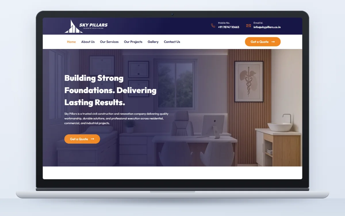 Sky Pillars - Website by Avdhoot Solutions