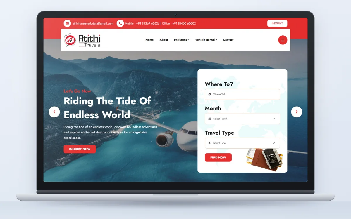 Atithi Travels - Website by Avdhoot Solutions