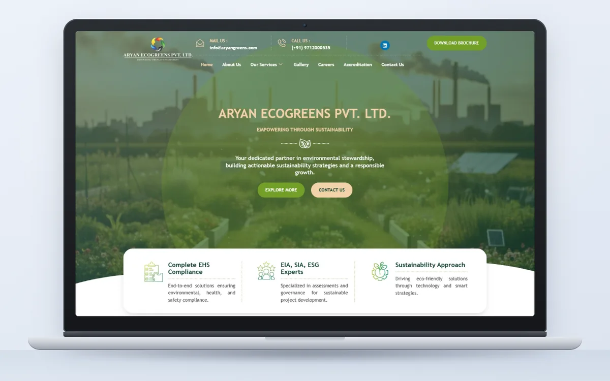 Aryan Greens - Website by Avdhoot Solutions