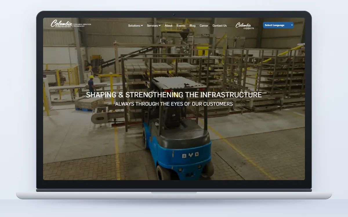 Columbia Machine India - Website by Avdhoot Solutions