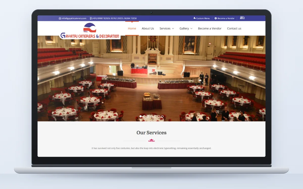 Gayatri Catering - Website by Avdhoot Solutions