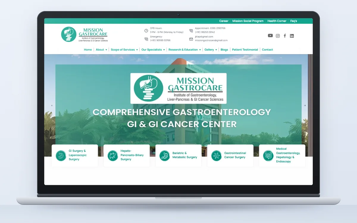 Mission Gastrocare - Website by Avdhoot Solutions