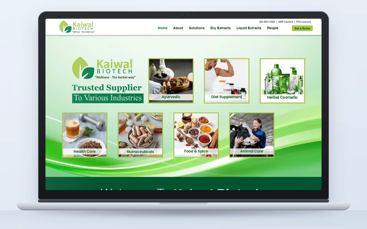 Kaiwal Biotech - Website by Avdhoot Solutions